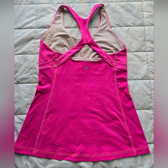 Lululemon Run Fast Track Tank Top Racerback Pink Bright Size 6 - Picture 5 of 8